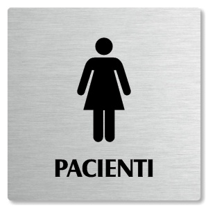 WC ženy pacienti, 100x100mm, stříbrná, Nevada